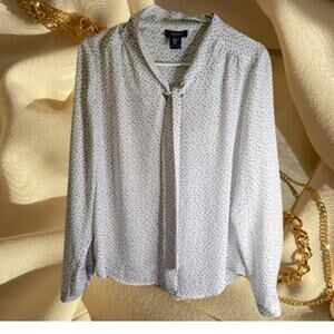 Jones & Co of New York XS long sleeve polyester necktie lightweight woman's top